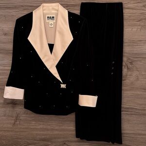 R&M Richards Tuxedo Skirt Set – Glam Vegas Wedding Look – Size 10